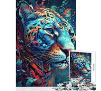Jigsaw Puzzles for Adults1000 Pieces The Attentive Jaguar Relax Games Wall Decoration Home Decoration Toys Fun Activities at Home (38x26cm)