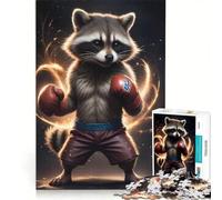 Jigsaw Puzzles for Adults1000 Pieces The Boxing Raccoon Brain Teaser Game Pattern Assembly Great Gift for Gaming 50x75cm