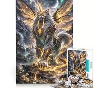 Jigsaw Puzzles for Adults1000 Pieces The Celestial Moth-Cat Sovereign Brain Teaser Game Pattern Assembly Great Gift for Gaming 38x52cm