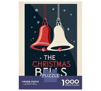 Jigsaw Puzzles for Adults1000 Pieces The Christmas Bells Puzzle for Adults Brain Teaser Game A Work of Art Fun Activities at Home 38x26cm/1000pcs