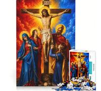 Jigsaw Puzzles for Adults1000 Pieces The Crucifixion of Christ Brain Teaser Game Pattern Assembly Great Gift for Gaming 38x26cm
