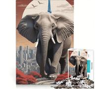 Jigsaw Puzzles for Adults1000 Pieces The Elephants Rule Impossible Game Fun at Home Activities Christmas Birthday Gifts 50x75cm