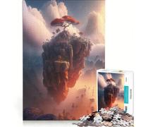 Jigsaw Puzzles for Adults1000 Pieces The Floating Castle Brain Teaser Game Pattern Assembly Great Gift for Gaming 38x26cm