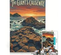 Jigsaw Puzzles for Adults1000 Pieces The Giant's Causeway Brain Teaser Game Pattern Assembly Great Gift for Gaming 38x26cm