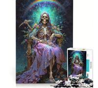 Jigsaw Puzzles for Adults1000 Pieces The Holy Death Santa Muerte Brain Teaser Game Pattern Assembly Great Gift for Gaming 38x52cm
