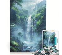 Jigsaw Puzzles for Adults1000 Pieces The Jungle WaterFall Brain Teaser Game Pattern Assembly Great Gift for Gaming 38x26cm