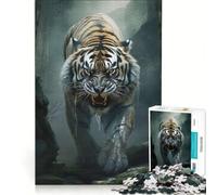 Jigsaw Puzzles for Adults1000 Pieces The Stalking Tiger Brain Teaser Game Pattern Assembly Great Gift for Gaming 38x52cm