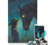 Jigsaw Puzzles for Adults1000 Pieces The Whispering Horse Brain Teaser Game Pattern Assembly Great Gift for Gaming 38x26cm