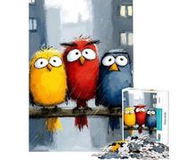 Jigsaw Puzzles for Adults1000 Pieces Three Birds on A Rainy Day Fun Activities at Home For Family Fun Educational Game for And from 14 Years And over (38x26cm)