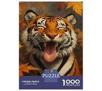 Jigsaw Puzzles for Adults1000 Pieces Tiger's Autumn Yawn Puzzle for Adults Brain Teaser Game A Work of Art Fun Activities at Home 38x26cm/1000pcs
