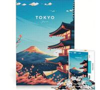 Jigsaw Puzzles for Adults1000 Pieces Tokyo Japan, Relaxing Games, Difficult Hard, with Matching Poster And Trivia Sheet 50x75cm