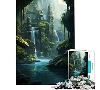 Jigsaw Puzzles for Adults1000 Pieces Traditional Inka Waterfall Fun at Home Activities, Birthday Present Relaxing Games for 14+ Puzzle Game Offered (38x52cm)