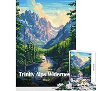 Jigsaw Puzzles for Adults1000 Pieces Trinity Alps Wilderness USA Landscape Art Shared Joyful Family Experience Wonderful Christmas Surprise Gifts (38x26cm)