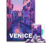 Jigsaw Puzzles for Adults1000 Pieces Venice Aesthetic City Toy Intellectual Game Staycation Kill Time Great Gift (size 38x26cm)
