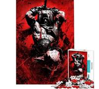 Jigsaw Puzzles for Adults1000 Pieces Viking Berserker Jigsaw Puzzle Relaxing Games Staycation Kill Time Fun at Home Activities, (Size 38x52cm)