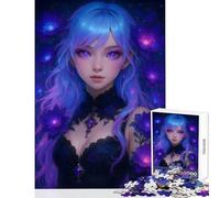 Jigsaw Puzzles for Adults1000 Pieces Violet Bloom Fairy Educational Toy Birthday Gift Fun Games Enhance Love between Couples Size 50x75cm