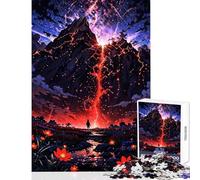 Jigsaw Puzzles for Adults1000 Pieces Volcanic Mountain Lava River Practical Game Perfect Decoration Toy Wall Decor for Is Ideal As A Gifts (50X75CM)