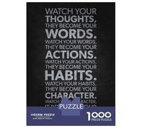 Jigsaw Puzzles for Adults1000 Pieces Watch Your Thoughts Jigsaw for Adults Family Game Precision Cutting Unique Birthday And Xmas Gifts 52x38cm/1000pcs