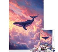 Jigsaw Puzzles for Adults1000 Pieces Whale in The Sky- Relax Games Wall Decoration Home Decoration Toys Fun Activities at Home (38x52cm)