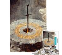 Jigsaw Puzzles for Adults1000 Pieces Where The Sword Remained Puzzle for Adults DIY Toys Precision Cutting Unique Birthday And Xmas Gifts (Size 38x52cm)