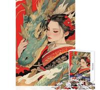 Jigsaw Puzzles for Adults1000 Pieces Whispers of The Dragon Practical Game Perfect Decoration Toy Wall Decor for Is Ideal As A Gifts (38X26CM)
