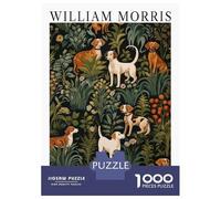Jigsaw Puzzles for Adults1000 Pieces William Morris Dogs Botanical Exhibition Puzzle for Adults Brain Teaser Game A Work of Art Fun Activities at Home 52x38cm/1000pcs