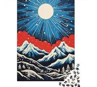 Jigsaw Puzzles for Adults1000 Pieces Winter Mountain Scene Adult Jigsaw Puzzle Fun Games Hand Speed Race Challenging Game Gifts 38x26cm/1000pcs