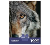 Jigsaw Puzzles for Adults1000 Pieces Wolf Portrait Close-Up Jigsaw for Adults Family Game Precision Cutting Unique Birthday And Xmas Gifts 52x38cm/1000pcs