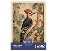 Jigsaw Puzzles for Adults1000 Pieces Woodpecker William Morris Forest Bird Puzzle for Adults Brain Teaser Game A Work of Art Fun Activities at Home 70x50cm/1000pcs