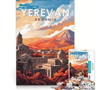 Jigsaw Puzzles for Adults1000 Pieces Yerevan Unveiled, Relaxing Games, Difficult Hard, with Matching Poster And Trivia Sheet 38x52cm
