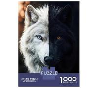 Jigsaw Puzzles for Adults1000 Pieces Yin Yang Wolf Art Puzzle for Adults Brain Teaser Game A Work of Art Fun Activities at Home 70x50cm/1000pcs