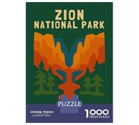Jigsaw Puzzles for Adults1000 Pieces Zion National Park Poster Jigsaw for Adults Family Game Precision Cutting Unique Birthday And Xmas Gifts 52x38cm/1000pcs