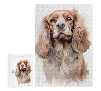 Jigsaw Puzzles for Adults300 PCS American Cocker Dog Adult Jigsaw Puzzle Hands-on Game But Fun And Humorous Stress Reduction Gifts 300 PCS