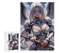 Jigsaw Puzzles for Adults300 PCS Anime Angel Warrior with Sword Jigsaw for Adults Brain Teaser Game Pattern Assembly Unique Birthday And Gifts 300 PCS