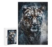 Jigsaw Puzzles for Adults300 PCS Blue-Eyed Leopard Majesty Adult Jigsaw Puzzle Hands-on Game But Fun And Humorous Stress Reduction Gifts 300 PCS