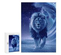 Jigsaw Puzzles for Adults300 PCS Blue Lion Wallpaper Jigsaws for Adults Puzzle Family Activities Fun Activities at Home Gifts for Friends And Family 300 PCS