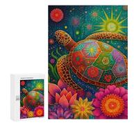 Jigsaw Puzzles for Adults300 PCS Colorful Sea Turtle Art Print Jigsaws for Adults Puzzle Family Activities Fun Activities at Home Gifts for Friends And Family 300 PCS