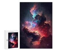 Jigsaw Puzzles for Adults300 PCS Colourful Cosmic Nebula Adult Jigsaw Puzzle Family Games Difficult Challenge Fun Activities at Home 300 PCS