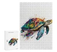 Jigsaw Puzzles for Adults300 PCS Colourful Turtle Adult Jigsaw Puzzle Hands-on Game But Fun And Humorous Stress Reduction Gifts 300 PCS