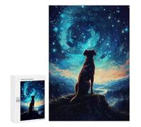 Jigsaw Puzzles for Adults300 PCS Cosmic Dog Puzzle for Adults DIY Toys Staycation Kill Time Fun at Home Activities, 300 PCS