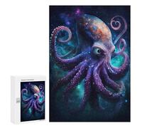Jigsaw Puzzles for Adults300 PCS Cosmic Octopus Art Print-1 Jigsaw for Adults Brain Teaser Game Pattern Assembly Unique Birthday And Gifts 300 PCS