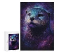 Jigsaw Puzzles for Adults300 PCS Cosmic Otter Portrait Print Jigsaw for Adults Brain Teaser Game Pattern Assembly Unique Birthday And Gifts 300 PCS