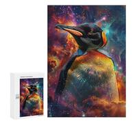 Jigsaw Puzzles for Adults300 PCS Cosmic Penguin Magic Puzzle for Adults DIY Toys Staycation Kill Time Fun at Home Activities, 300 PCS