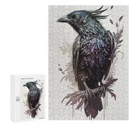 Jigsaw Puzzles for Adults300 PCS Crow Drawing Adult Jigsaw Puzzle Family Games Difficult Challenge Fun Activities at Home 300 PCS