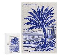 Jigsaw Puzzles for Adults300 PCS Cuban Beach Scene with Palm Tree Teenagers Puzzles Relaxing Games For Family Fun Fun Activities at Home 300 PCS