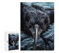 Jigsaw Puzzles for Adults300 PCS Curious Raven Flying Adult Jigsaw Puzzle Family Games Difficult Challenge Fun Activities at Home 300 PCS