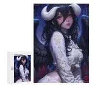 Jigsaw Puzzles for Adults300 PCS Dark Angel with White Horns Anime Girl Teenagers Puzzles Relaxing Games For Family Fun Fun Activities at Home 300 PCS