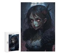 Jigsaw Puzzles for Adults300 PCS Dark Gothic Portrait Puzzle for Adults Fun Games Wall Decoration Deal As Gifts for The Whole Family 300 PCS