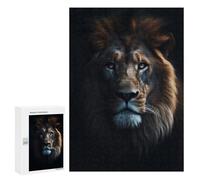 Jigsaw Puzzles for Adults300 PCS Dark Royal Lion Portrait Puzzle for Adults DIY Toys Staycation Kill Time Fun at Home Activities, 300 PCS