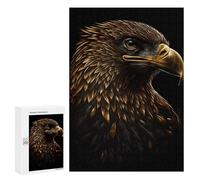 Jigsaw Puzzles for Adults300 PCS Eagle Black Gold Jigsaw for Adults Family Games But Fun And Humorous Help The Brain Exercise 300 PCS